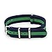 Ritche 22mm Nato Ss Nylon Striped Navy Blue / White，Blue/Green Replacement Watch Strap Band
