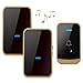 Wireless Doorbell with 2 Receivers-Easy Install, Over 1000-feet Range Feet with 45 Melodies, 4 Volume Levels & LED Flash (Black-gold)