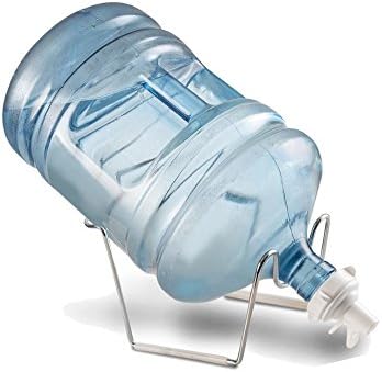 5 Gallon Water Jug Dispenser Stand Metal Plated Steel Rack Holder with 55mm NONSCREW BPA Free Valve, No Leak BPA Free Spigot and Water Jug Lifting Handle(Includes Rack + 55mm + Handle)