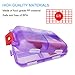 M MUchengbao Travel Pill Organizer Pocket Pharmacy ，with 3 Types of Labels 10 Compartments Small Fold Pill Box BPA-Free Daily Travel Pill Case Medicine Organizer for Store (White + Purple)