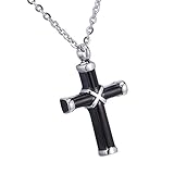 HooAMI Cremation Jewelry Cross Urn Necklace Pendant Memorial Ash Jewelry