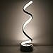 SkyeyArc Vertical Spiral Dimmable LED Table Lamp, Curved LED Desk Lamp, Contemporary Minimalist Lighting Design, Multiple Color Temperature Light, 12W, Black