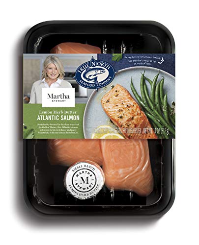 Martha Stewart for True North Seafood: Simple and Easy Sockeye Salmon with Miso Butter and Atlantic Salmon with Lemon Herb Butter - (Pack of 4) 11 oz. Trays - Thumbnail 3