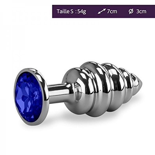 Rosebud Medium Twisted Texture Butt Plug TwisTed Sapphire