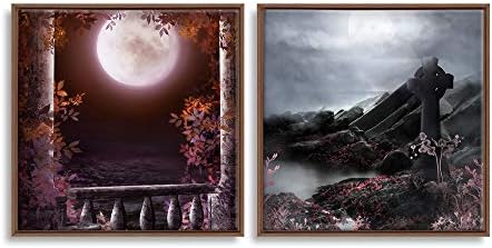 Framed Dreamscape Home Artwork for Living Room Bedroom x2 Panels