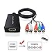 HDMI to YPbPr Converter, HDMI to Video Ypbpr Adapter HDMI to Component Converter with YPBPR Cable Power Adapter Compatible for Apple TV, PS3, Roku, Xbox, Fire Stick, DVD Players