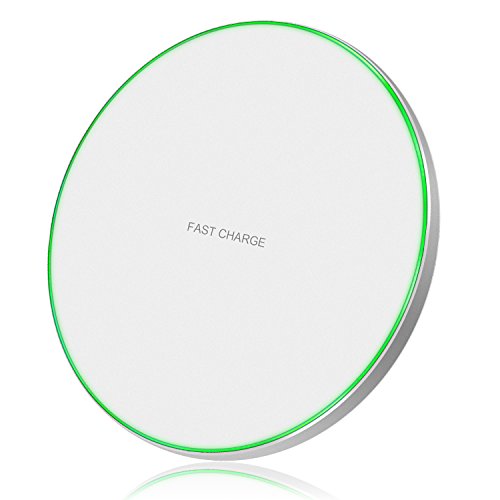 Wireless Charger, Ultra-Slim Fast Wireless Charging Pad Qi Charger Slip-proof Charging Pad with breathing Light for iPhone 8, 8+, iPhone X, Samsung S8, S8+, Note 8, S7, S7 Edge, S6, S6 Edge, S6 Edge+,