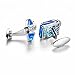 WaMLFac Unique Design Stylish Modern Luxury Crystal Blue Stone Cufflinks for Shirt Wedding Business