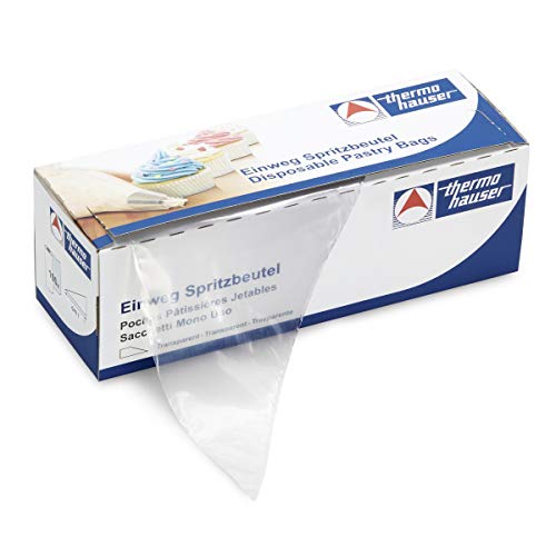 Thermohauser Roll of 100 Disposable Pastry Bags 0.09 Millimeters Thick, 21-5/8 Inch Long