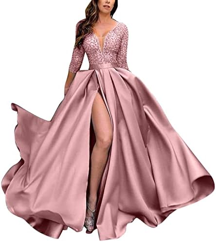 BAZSO Dress, Women Evening Dresses Dignified High End Satin Dress