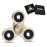 Fidget Spinner Toy Aluminium Alloy EDC Hand Spinner for Autism and ADHD Rotation Long Time Stress Relief Toys by NuoYaRen 102,gold