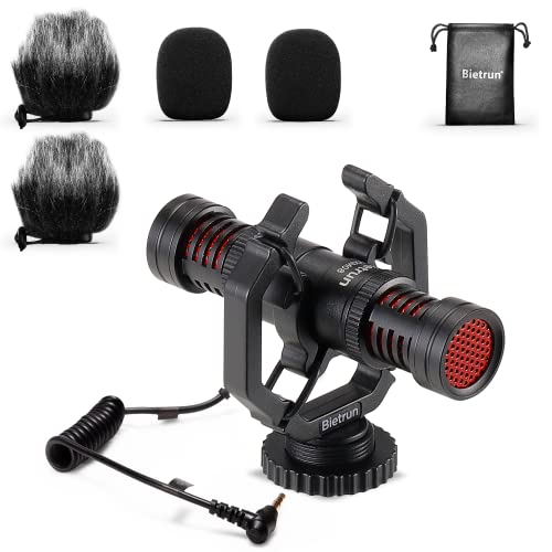 Bietrun Two-Sided Camera Microphone for Canon Sony Nikon DSLR