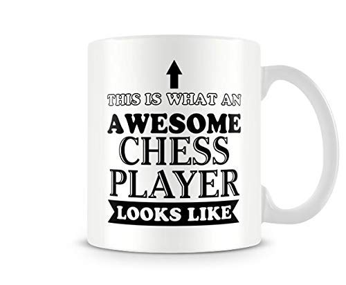 Behind the Glass - Awesome Chess Player - Printed Sport Mug - Great Gift/Present Idea, Ceramic, 11fl.oz.