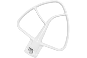 COWBRIGHT K45B Coated Flat Beater for KitchenAid 4.5-5 Qt Tilt-Head Mixer Attachments for Kitchen Aid Paddle Attachment, White