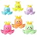 YANSION Bath Toys for Toddlers Kids Boys Girls Waterfall Octopus Stacking Cups Bathtub Toys for 1 Year Old & Up Fun Nesting Sea Ocean Animals for Swimming Pool Beach Sand 6 Pieces