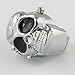 Youyoupifa Cool Design Skull Case Flip Quartz Ring Watch (Silver)