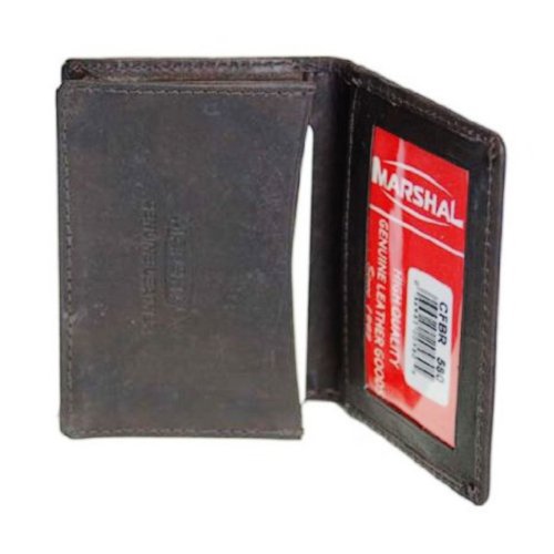 Mens Leather Credit Card Holder Brown Wallet