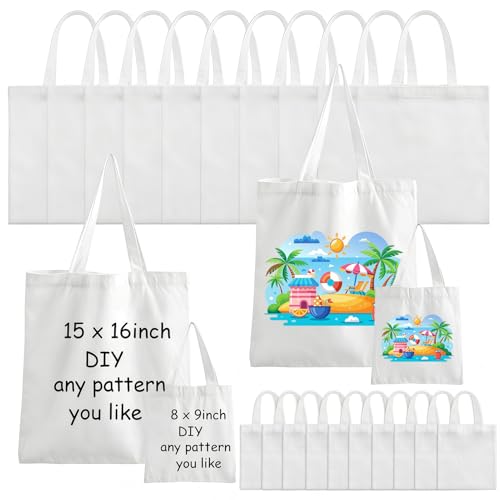 Tote Bag 20Pcs Canvas Tote Bags