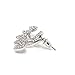 Honbay 1 Pair of Sparkling Crystal Rhinestone Earrings Fashion Water Drops Earrings Simple Chic Leaf Stud Earrings Ear Studs(Silver Tone)