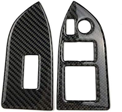Luckiests Carbon Fiber Front Left Right Window Control Switch Panel Cover Trim Set Replacement For Toyota 86/BRZ