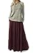 TRENDY UNITED Women's Bohemian Style High Waist Shirring Ruffle Pocket Skirt (S0059-BGD, XL)