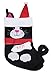 Clever Creations 1 Pack Classic Christmas Stocking Hanging Decoration, 17 Inches Large Size Plush Gift for Family Holiday Party, Black Cat
