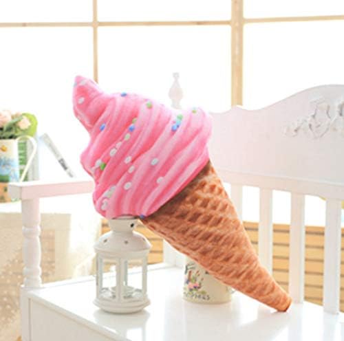XXCKA Creative Simulation Personality Fun Cone Ice Cream Pillow Children Plush Doll Cushion Pink 86Cm