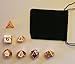 Set of 7 Polyhedral Metal Dice with Bag (16mm, Copper Color) by Dave's Dice
