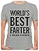 Tstars World's Best Farter Dad Shirt | Gift for New Dads Funny Father's Day Tshirt for Men 3X-Large Gray