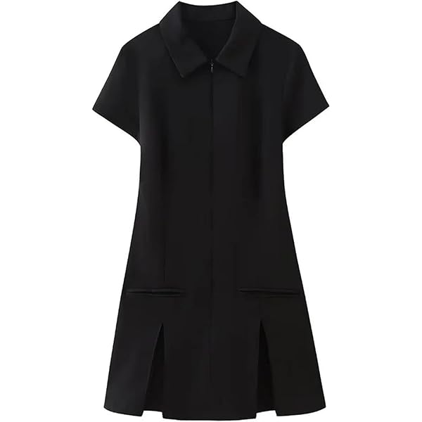 Alison Short Sleeve One Pocket Scoop Neck T-Shirt Dress - Market & Spruce  (as1, Alpha, s, Regular, Regular, Black) at Amazon Women's Clothing store
