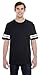 LAT Mens Fine Jersey Crew Neck Short Sleeve Football Tee (6937) Black/White, XL