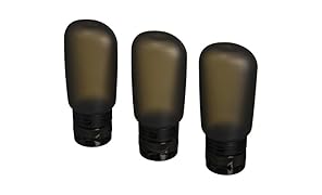 Humangear GoToob Civilized Squeezable Travel Tube (Pack of 3), Black, 3-Ounce
