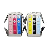 Gen 79 T079120 T079220 T079320 T079420 T079520 T079620 6 Pack Ink Cartridges for e Stylus Photo 1400 and Artisan 1430 Printer