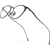 FONEX Titanium Glasses Frame, Women Round Myopia Optical Eyeglasses 8509