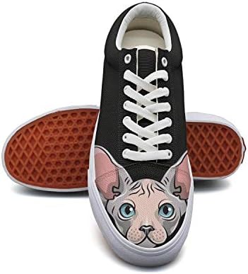 Fangtinge Woman Animal catsa cat Low Canvas Shoes Sneakers Casual Loafers Shoes