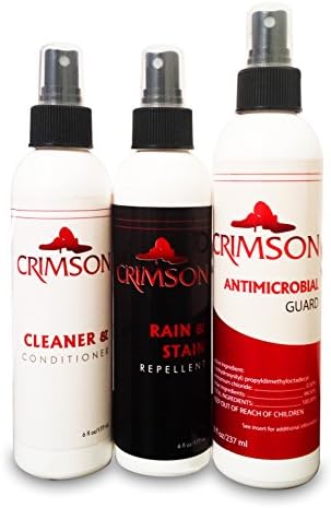 Shoe Cleaner, Rain &amp; Stain Repellent, and Antimicrobial Odor Protector Kit From Crimson
