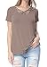 levaca Womens Short Sleeve Criss Cross Front Neck Loose Casual T Shirt Tops