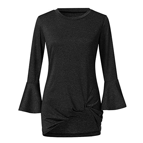 Appoi Christmas Dress Women's Paisley Long Sleeve Henley Batwing V Neck Pleated Casual Flare Tunic Blouse Shirt (Black, 2XL)