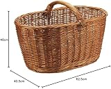 Linea Garden Friend Wicker Log Basket Brown 65x42x43cm view 6