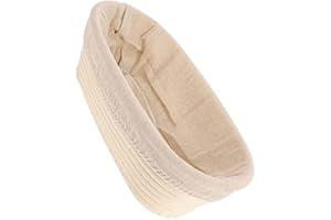 1 Set Oval Bread Proofing Basket Liner Dough tan Handmade tan Bowl for Home Sourdough Bread Baking
