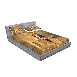 Ambesonne Safari Fitted Sheet & Pillow Sham