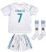 2015/2016 REAL MADRID #7 RONALDO KIDS HOME SOCCER JERSEY & SHORTS YOUTH SIZES (12-13 YEARS OLD)