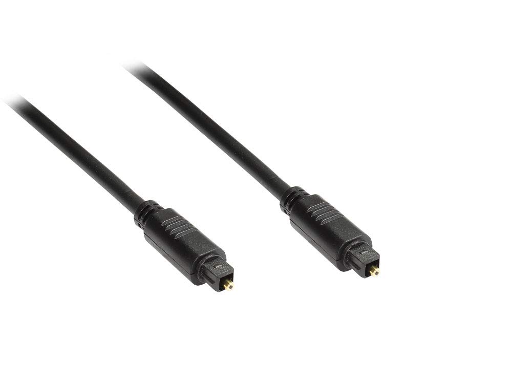 Optical Audio/Fibre Optic Cable 1 m Toslink Male to Male Diameter 5 mm Black