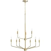 Quorum Lighting Harmony - 9 Light Chandelier in Transitional Style-24 Inches Tall and 30 Inches Wide -Traditional Installatio
