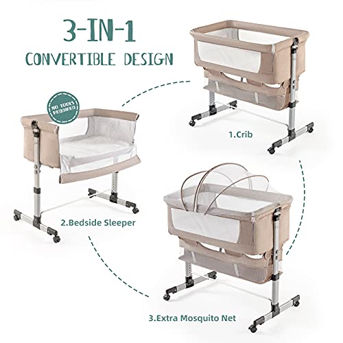 Lamberia in Bassinet for Baby, Easy Folding Sleeper with