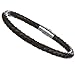 Areke Stainless Steel Braided Leather Cuff Bracelet for Mens Women,Rope Bangle Magnetic Clasp Wristband Set