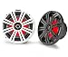 Kicker KM8 8-Inch (200mm) Marine Coaxial Speakers with 1-Inch (25mm) Tweeters, LED, 4-Ohm,Charcoal and White Grilles