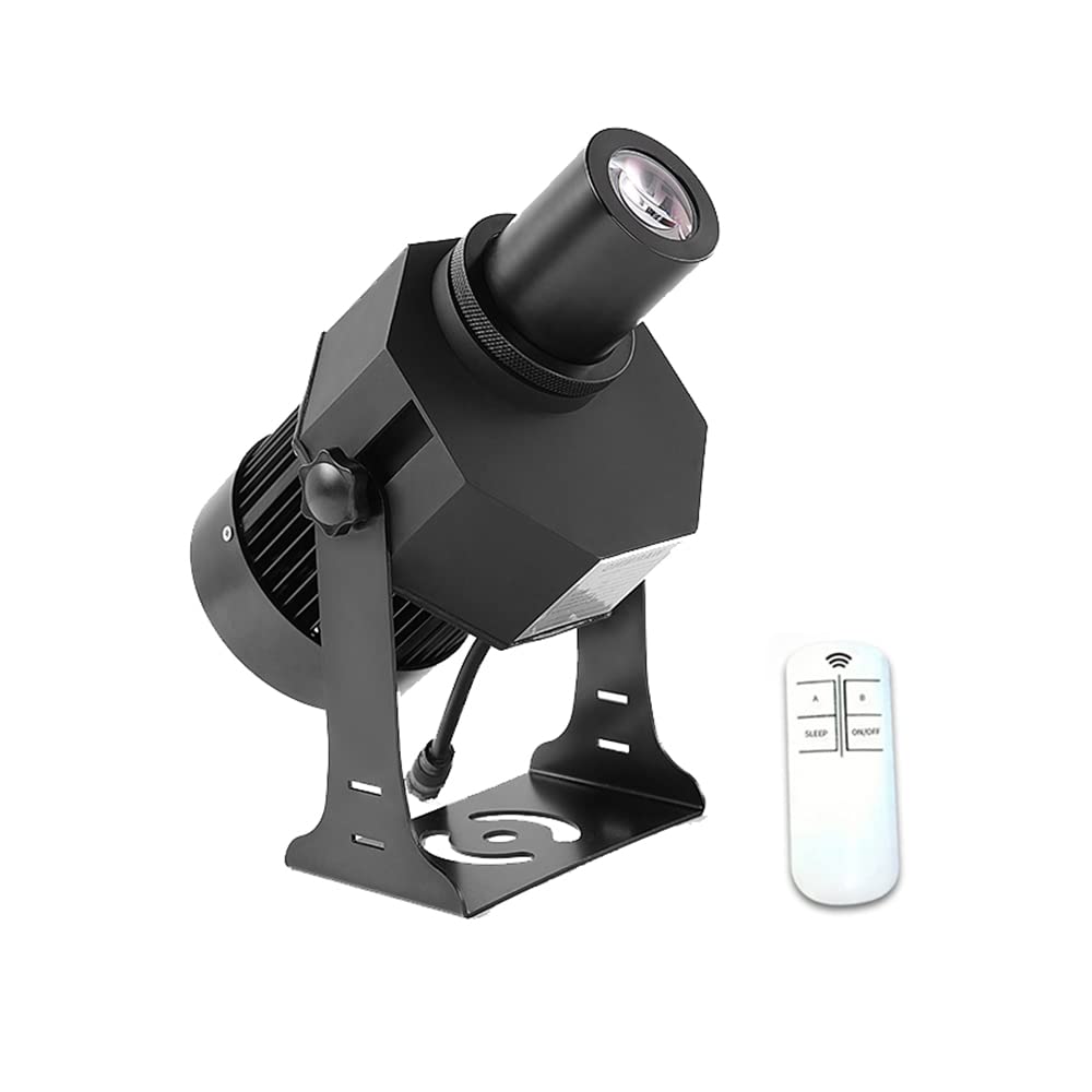 100W LED Logo GOBO Projector Ip67 Waterproof DJ Effect Light Including Free Custom Glass GOBO to Project Image for Hotel Company Store Wedding Advertising Indoor and Outdoor Use (100)