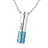HooAMI Cremation Jewelry Only Love Perfume Bottle Pendant Memorial Urn Necklace