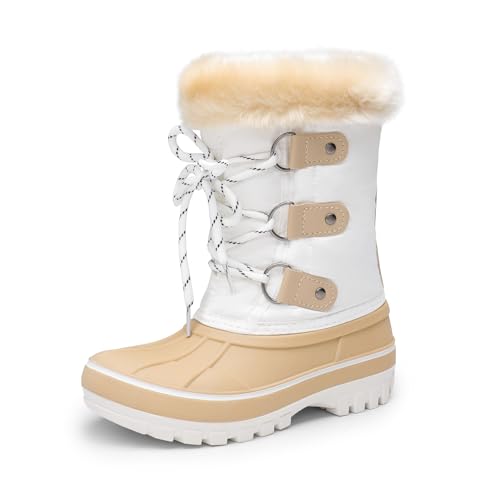 DREAM PAIRS Boys & Girls Faux Fur-Lined Winter Snow Boots for Little/Big Kids
